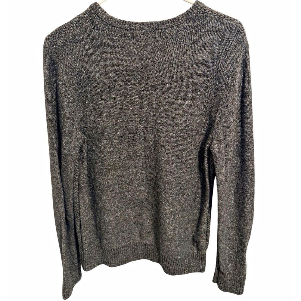 Banana Republic Men's S Gray Solid Knit Crew Neck Long Sleeve Pullover Sweater